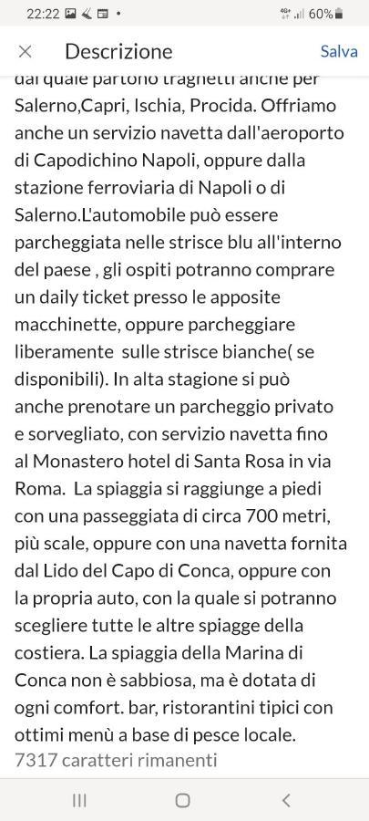 La Casina Del Pennolo, Casa Stani 60 Mq. Villa Conca dei Marini Luaran gambar